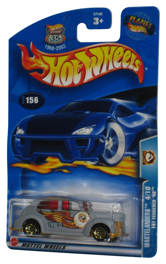 Hot Wheels Planet Wastelanders 4/10 (2002) Gray Fat Fendered '40 Toy Car #156
