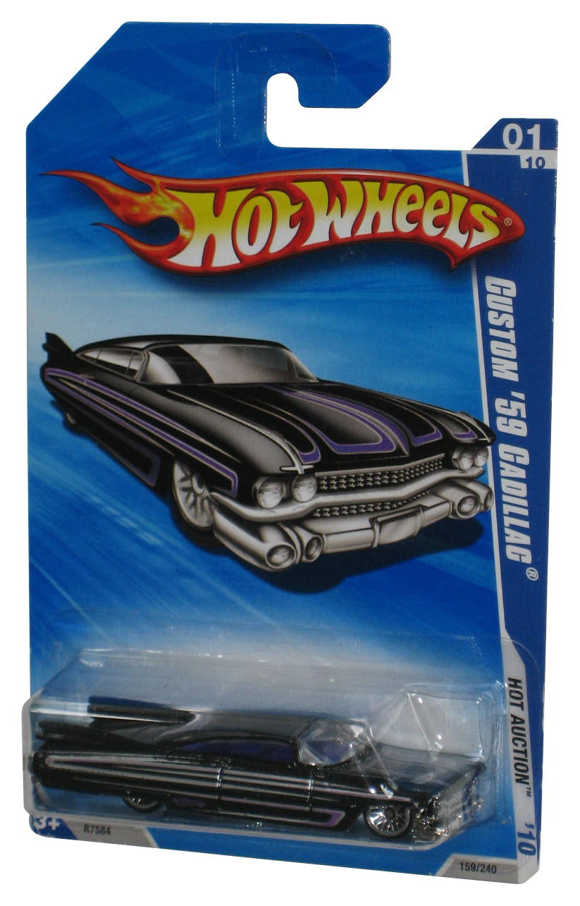 Hot Wheels Auction '10 01/10 Black & Purple Custom '59 Cadillac Car 159/240