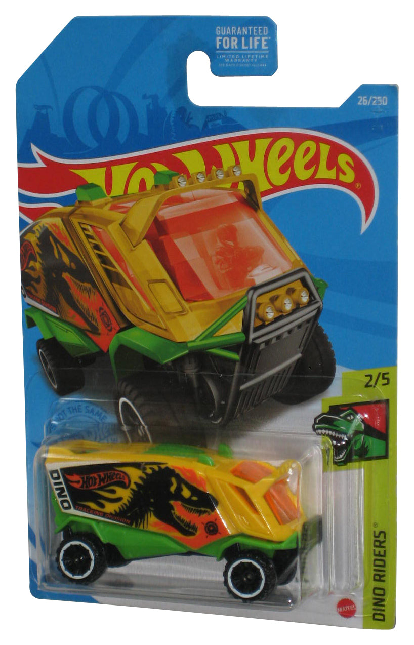 Hot Wheels Dino Riders 2/5 (2020) Green & Yellow Aero Pod Toy Car 26/250