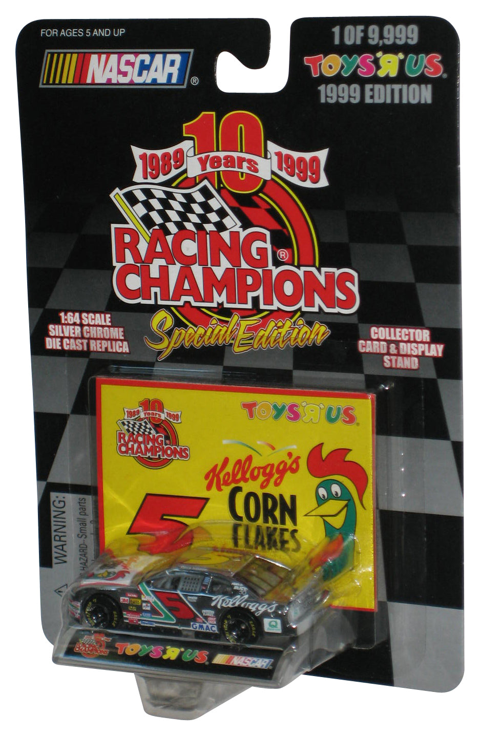 Nascar Racing Champions (1999) Kellogg's Corn Flakes Silver Toy Car - (Toys R Us Exclusive)