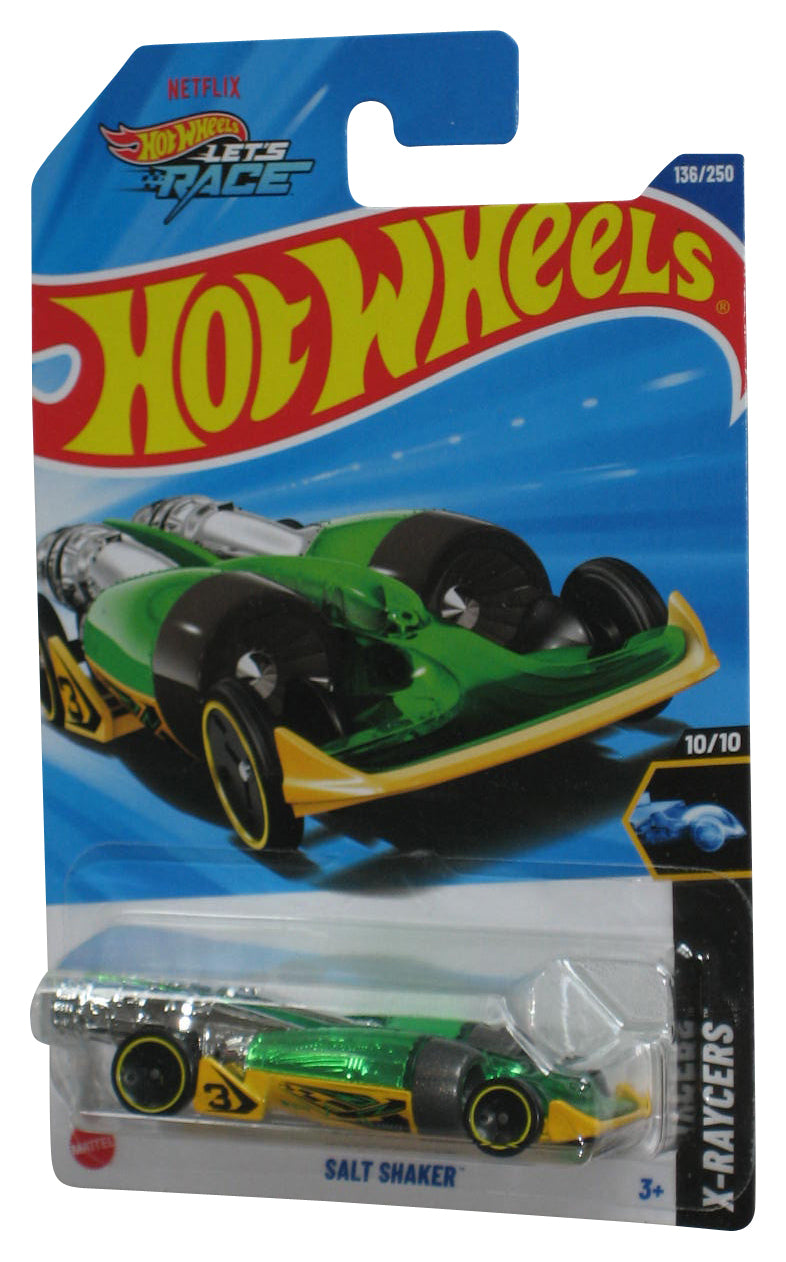 Hot Wheels Let's Race X-Raycers 10/10 (2024) Green Salt Shaker Toy Car 136/250