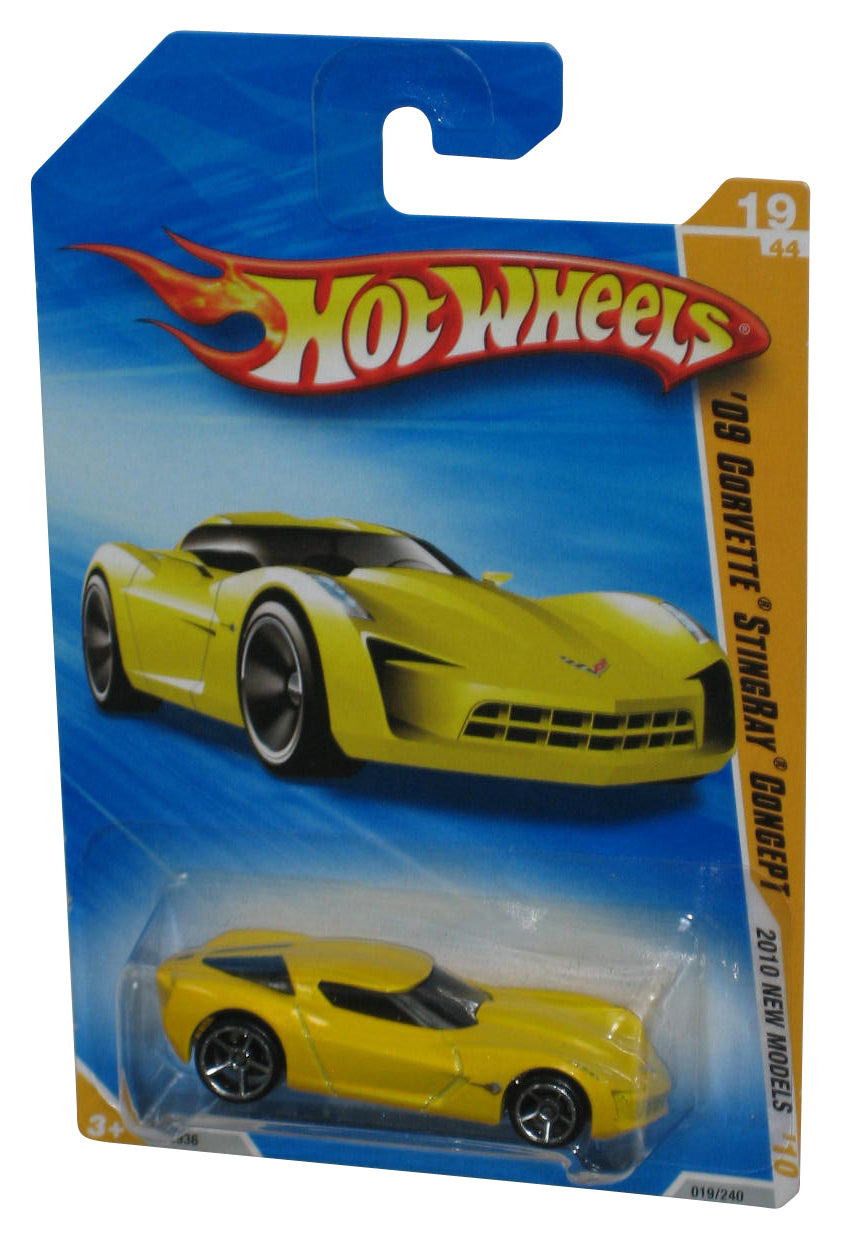 Hot Wheels 2010 New Models Yellow '09 Corvette Stingray Concept Toy Car 019/240
