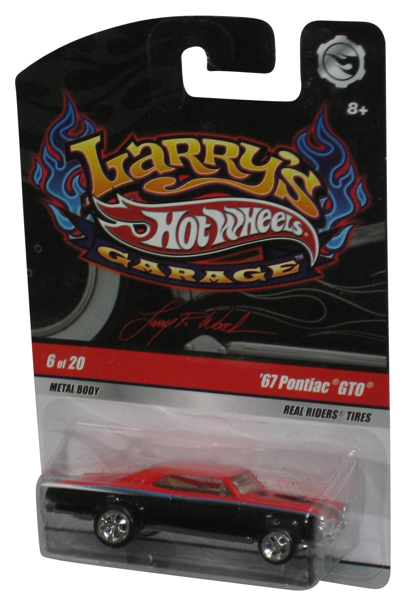 Hot Wheels Larry's Garage (2008) Red & Black '67 Pontiac GTO Real Riders Car 6/20