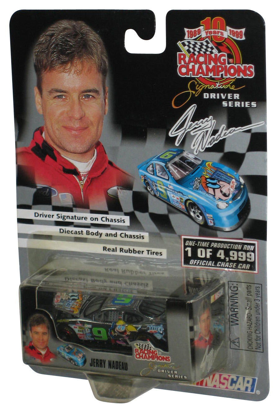 Racing Champions Signature Driver Series (1999) Nascar Silver Jerry Nadeu Toy Car