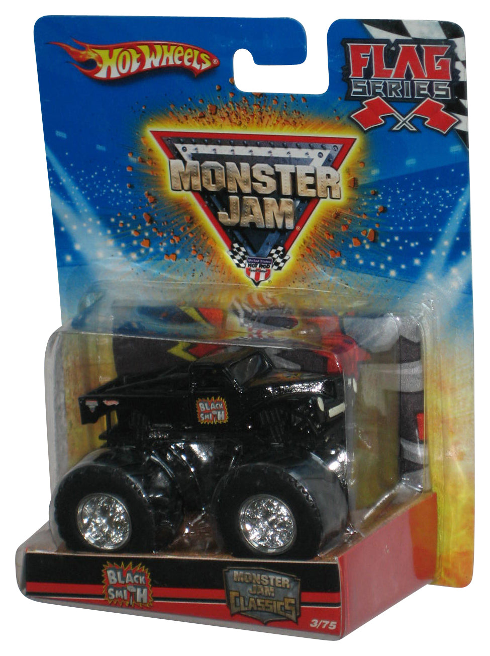 Hot Wheels Monster Jam Classics Flag Series (2009) Black Smith Toy Truck 3/75