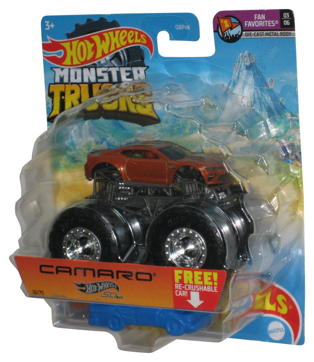 Hot Wheels Monster Trucks Fan Favorites 3/6 (2020) Orange Toy Truck 10/75