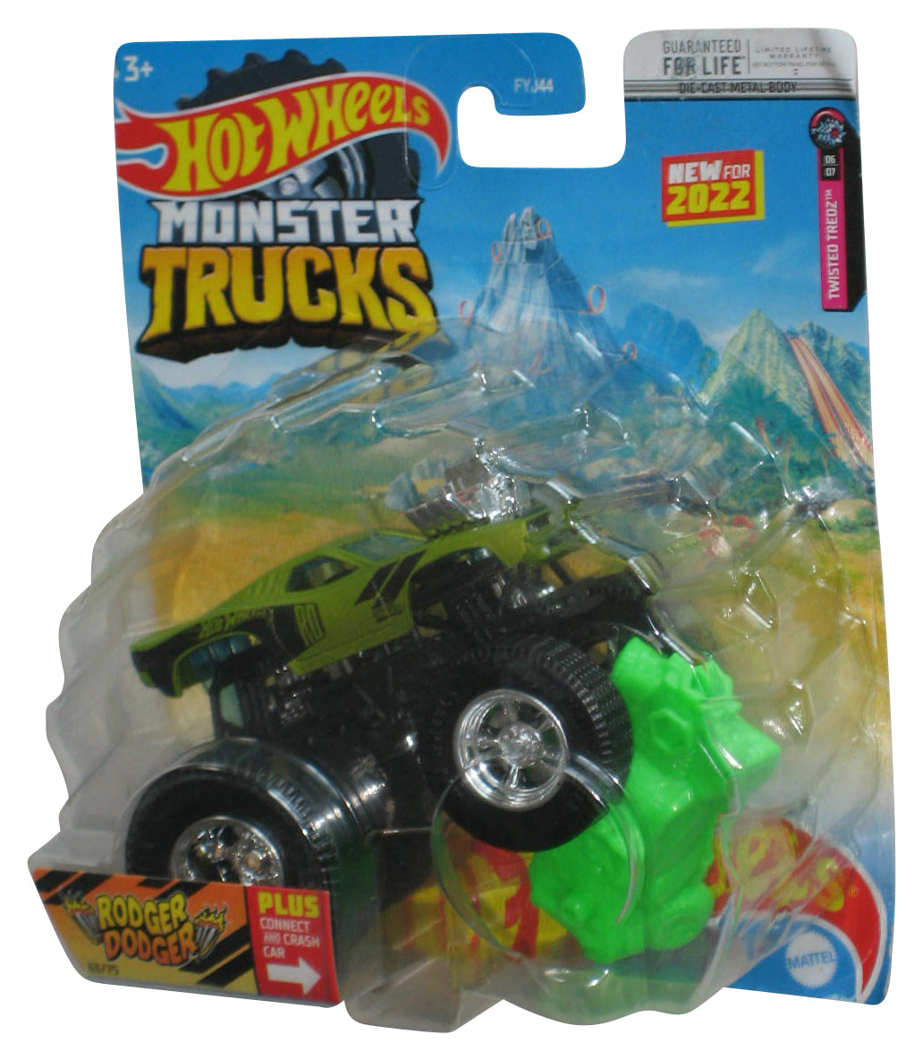 Hot Wheels Monster Trucks Twisted Tredz 6/7 (2022) Rodger Dodger Toy Truck 63/75 - (Minor Wear)