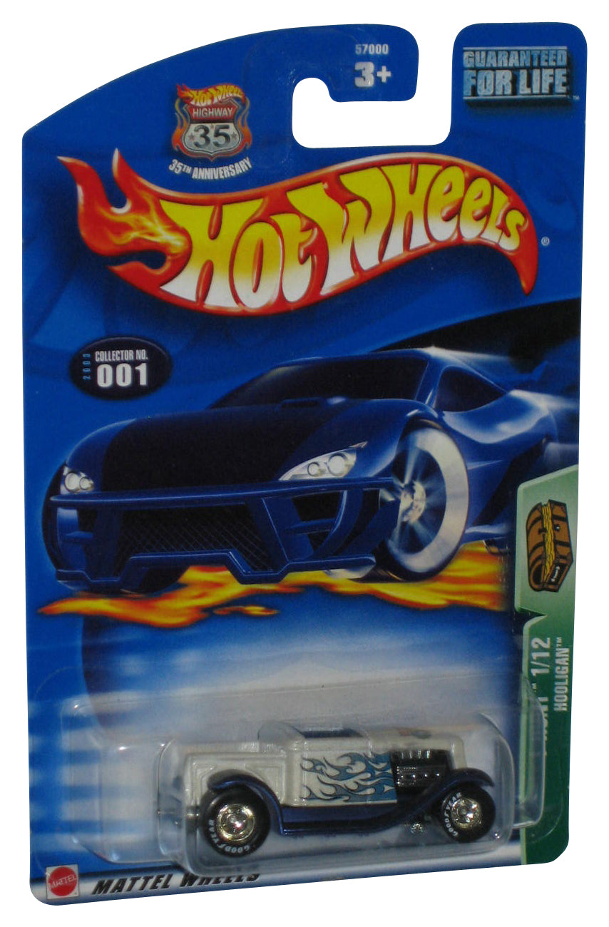 Hot Wheels T-Hunt 1/12 (2003) White Hooligan Toy Car #001