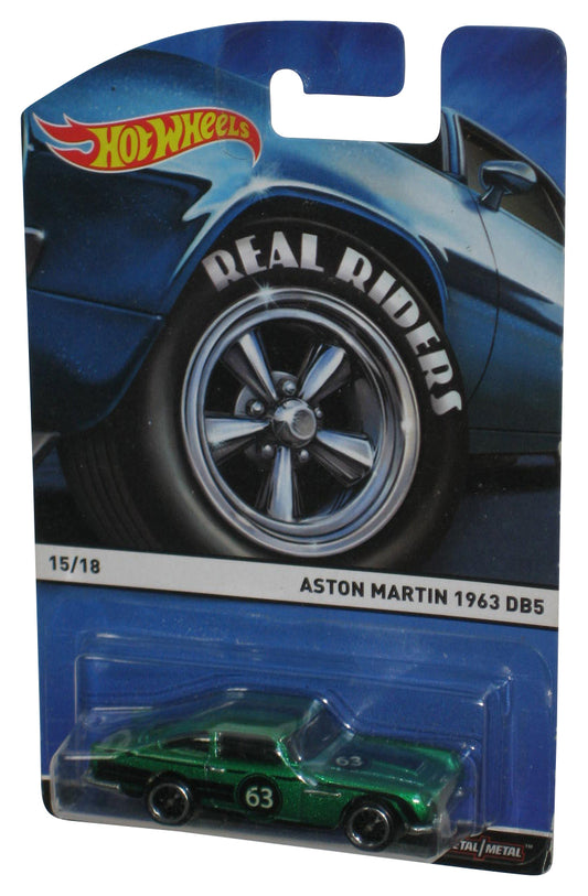 Hot Wheels Aston Martin 1963 DB5 (2014) Real Riders Green Toy Car 15/18