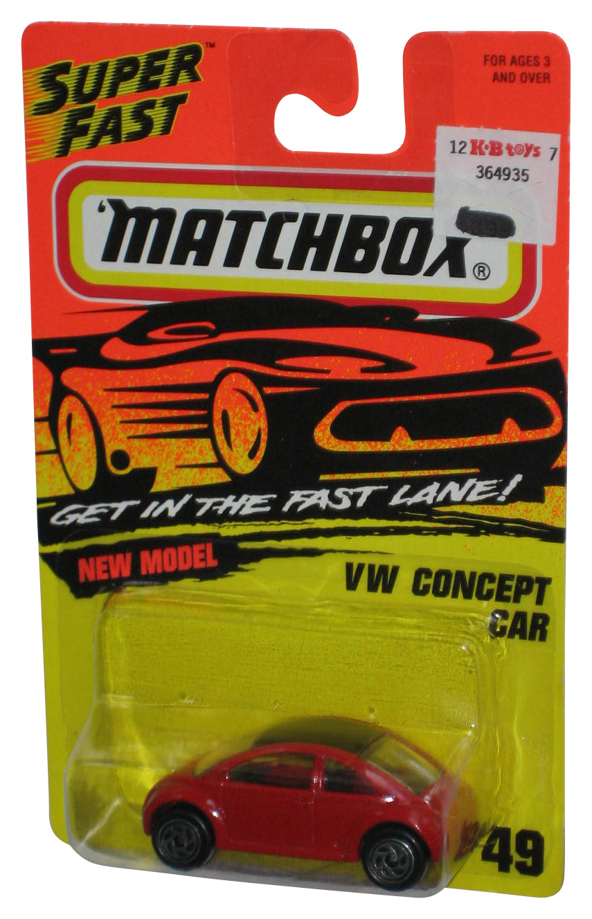 Matchbox Get In The Super Fast Lane (1995) Red VW Concept Car Toy #49
