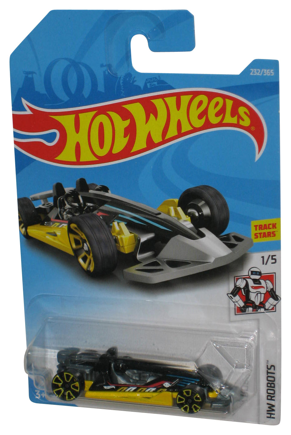 Hot Wheels HW Robots 1/5 (2017) Black & Yellow Track Hammer Toy Car 232/365