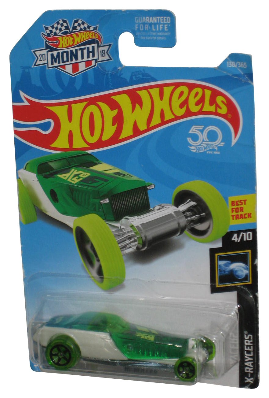 Hot Wheels X-Raycers 4/10 (2017) Green Hi-Roller Toy Car 130/365 - (Damaged Card)
