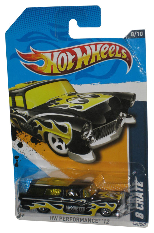 Hot Wheels HW Performance '12 8/10 Black 8 Crate Car Toy 148/247 - (Creased Card)