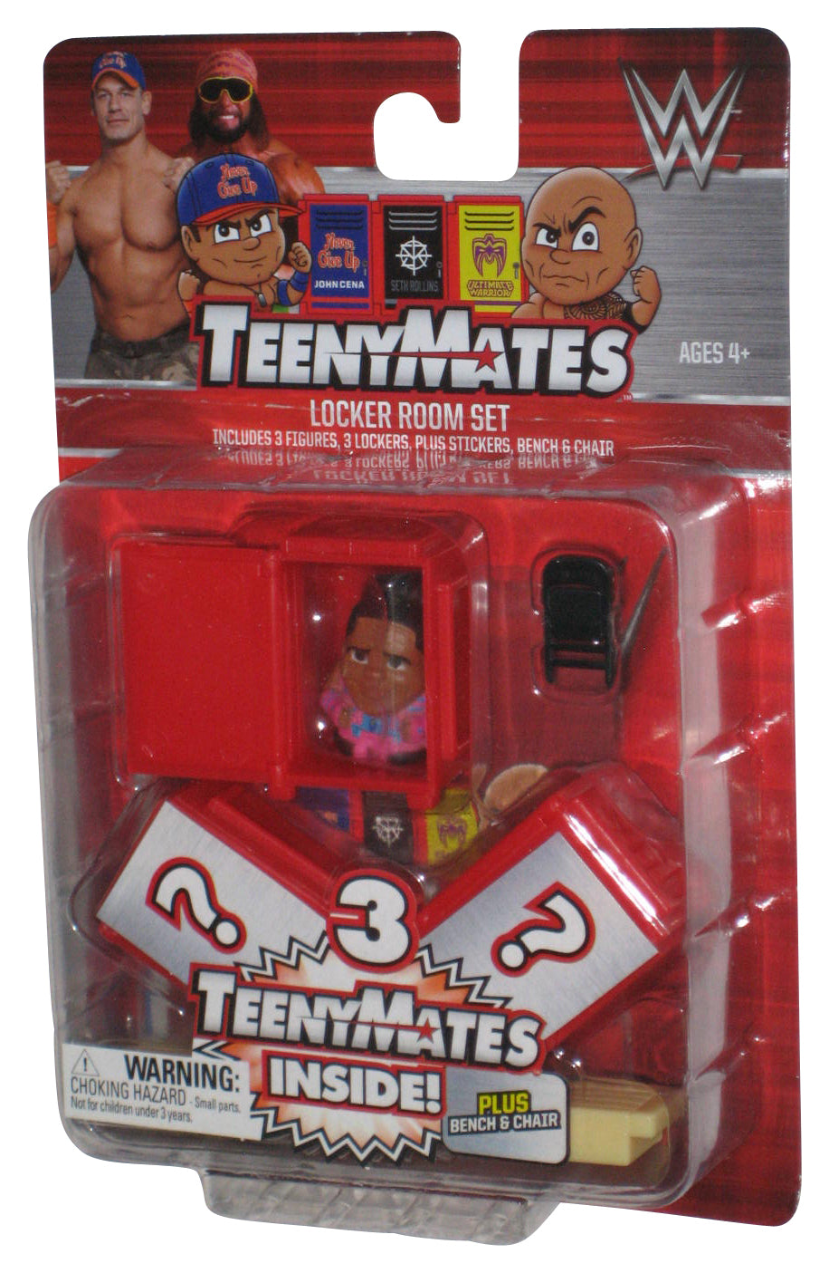 WWE Wrestling TeenyMates (2017) Xavier Woods Locker Room Set Mini Figure Pack