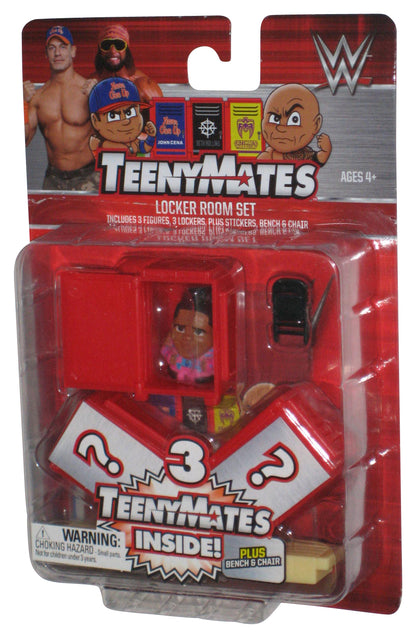 WWE Wrestling TeenyMates (2017) Xavier Woods Locker Room Set Mini Figure Pack