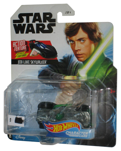 Star Wars Action Feature Jedi Luke Skywalker (2017) Hot Wheels Character Cars Toy Car w/ Swing Out Lightsaber - (Car Loose In Packaging)