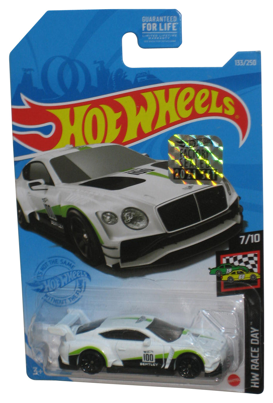 Hot Wheels HW Race Day 7/10 (2020) White 2018 Bentley Continental GT3 Car 133/250 - (Factory Sealed Sticker)