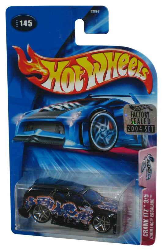 Hot Wheels Crank Itz 3/5 (2004) Black Cadillac Escalade Toy Car #145 - (Factory Sealed Sticker)