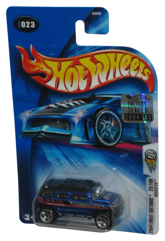 Hot Wheels 2004 First Editions 23/100 Blue Rockster Toy Car #023 - (Factory Sealed Sticker)
