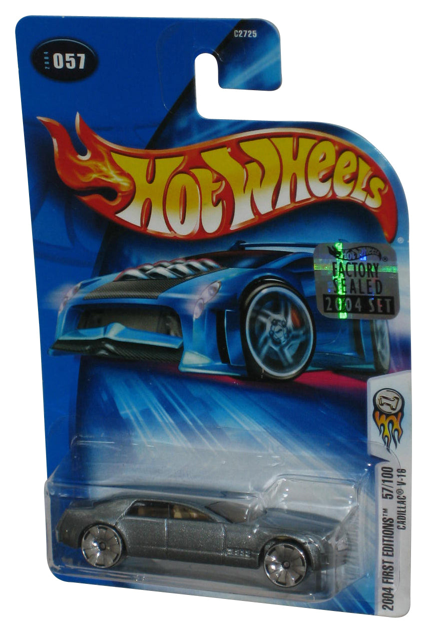 Hot Wheels 2004 First Editions 57/100 Cadillac V-16 Silver Toy Car #057 - (Factory Sealed Sticker)