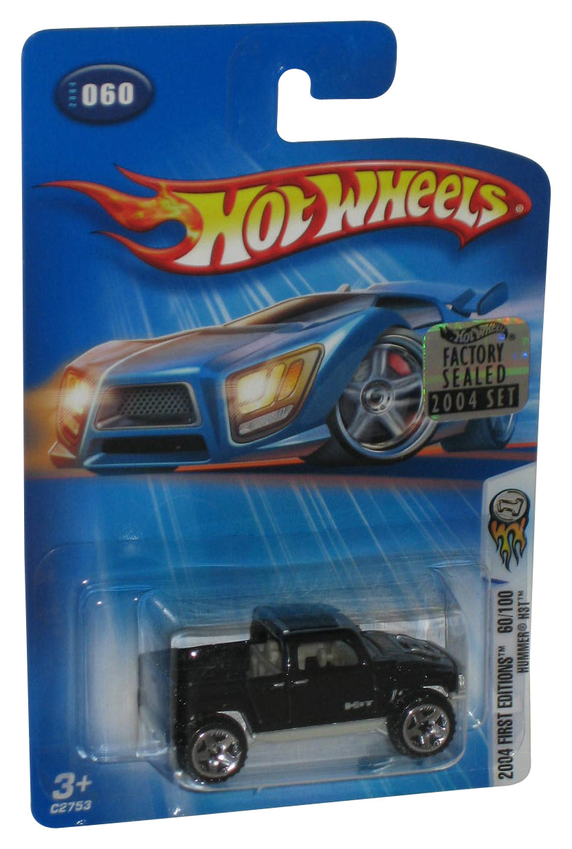 Hot Wheels 2004 First Editions 60/100 Hummer H3T Black Die-Cast Toy Truck #060 - (Factory Sealed Sticker)