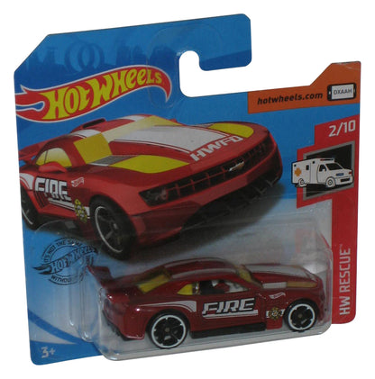 Hot Wheels HW Rescue 2/10 (2017) Red Custom '11 Camaro Toy Car 239/250 - (Short Card)