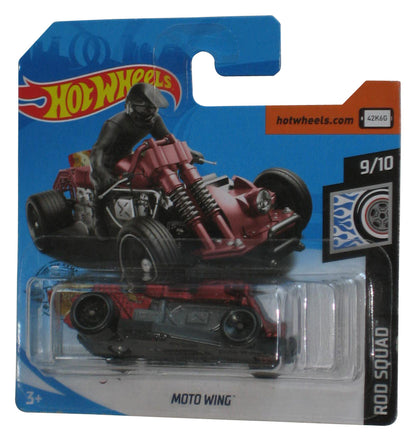 Hot Wheels Rod Squad 9/10 (2017) Maroon Red Moto Wing Toy Car 96/250 - (Short Card)