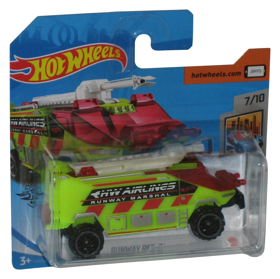 Hot Wheels HW Metro 7/10 (2017) Lime Green Runway Res-Q Toy Car 104/250 - (Short Card)
