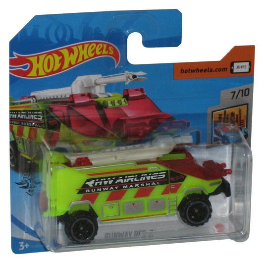 Hot Wheels HW Metro 7/10 (2017) Lime Green Runway Res-Q Toy Car 104/250 - (Short Card)