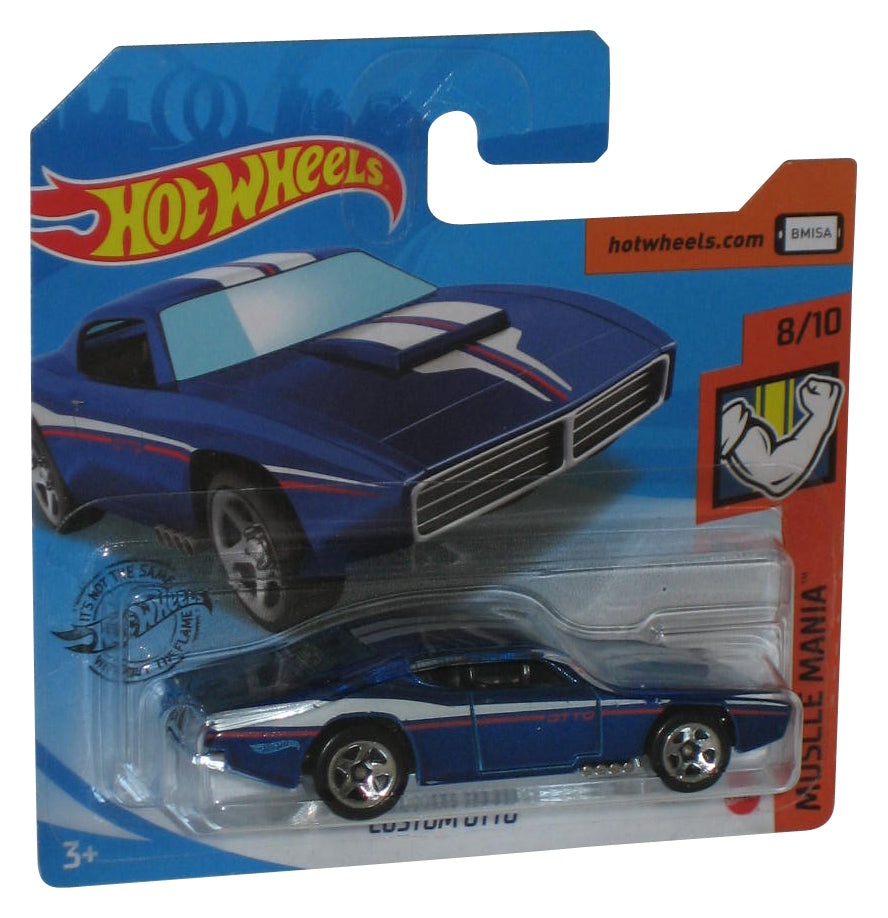 Hot Wheels Muscle Mania 8/10 (2017) Blue Custom Otto Toy Car 173/250 - (Short Card)