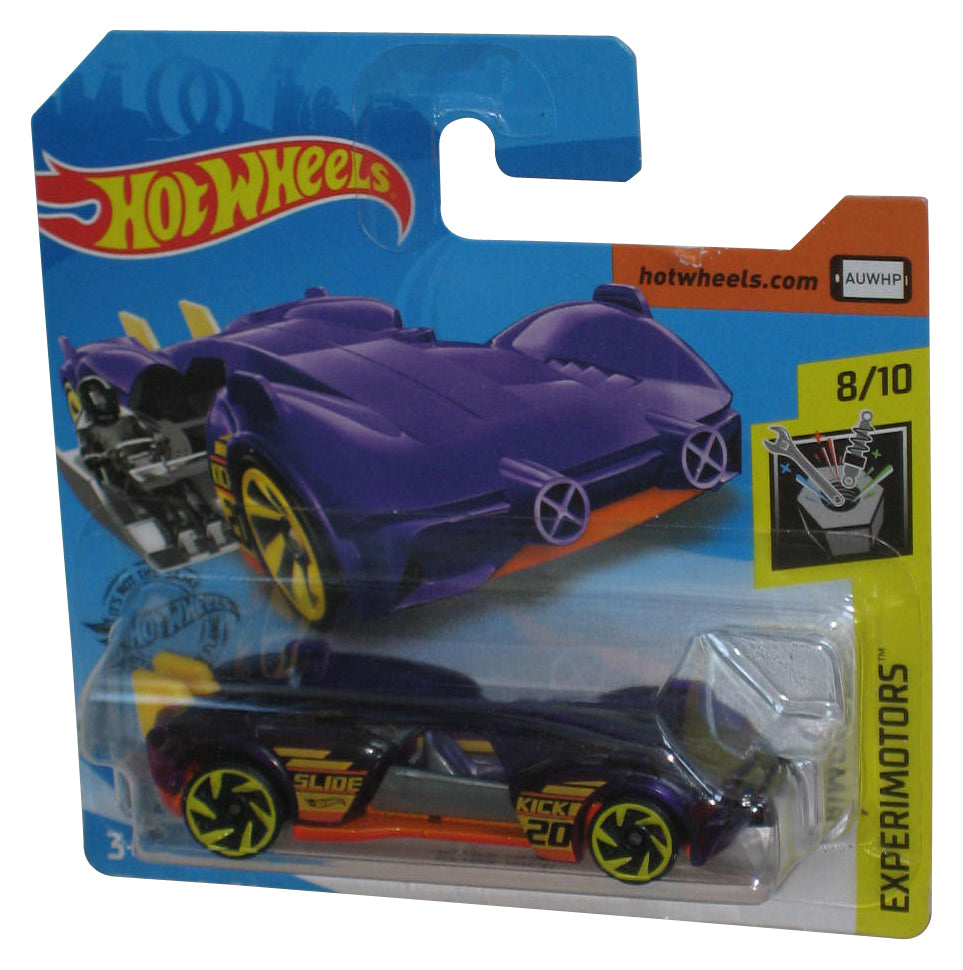 Hot Wheels Experimotors 8/10 (2018) Purple Slide Kick Toy Car 46/250 - (Short Card)