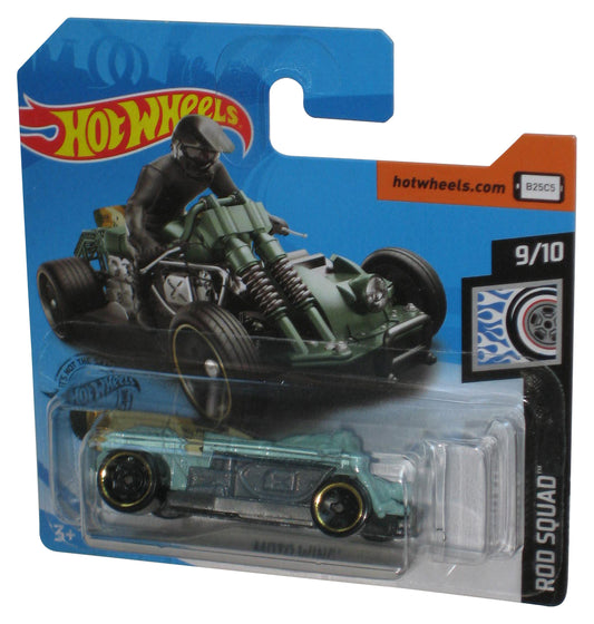 Hot Wheels Rod Squad 9/10 (2017) Green Moto Wing Toy Car 96/250 - (Short Card)