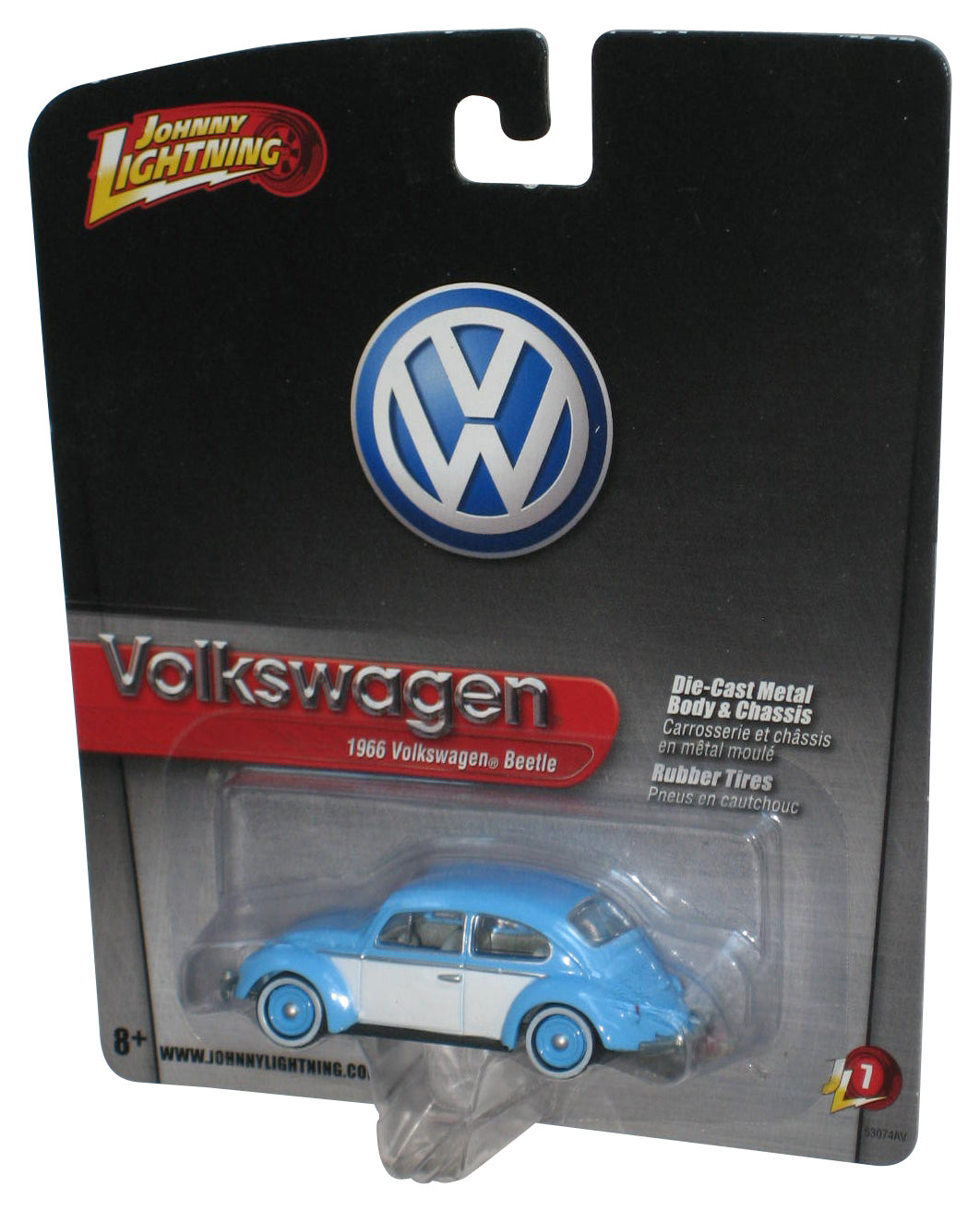 Johnny Lightning 1966 Volkswagen Beetle (2011) Learning Curve Blue Toy Car #1