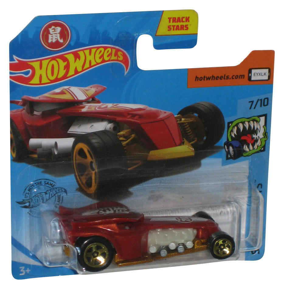 Hot Wheels Street Beasts 7/10 (2018) Red Ratical Racer Toy Car 91/250 - (Short Card)