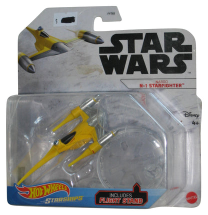 Star Wars Hot Wheels Naboo N-1 Starfighter (2019) Starships Toy Vehicle - (Card Shelf Wear)