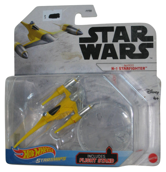 Star Wars Hot Wheels Naboo N-1 Starfighter (2019) Starships Toy Vehicle - (Card Shelf Wear)