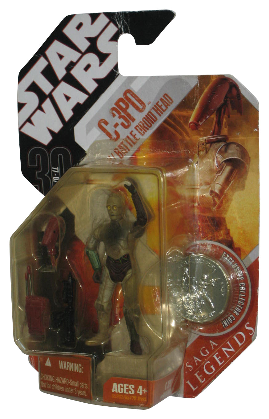 Star Wars Episode III Saga Collection C-3PO w/ Battle Droid Head Basic Figure 017 - (Damaged Packaging)