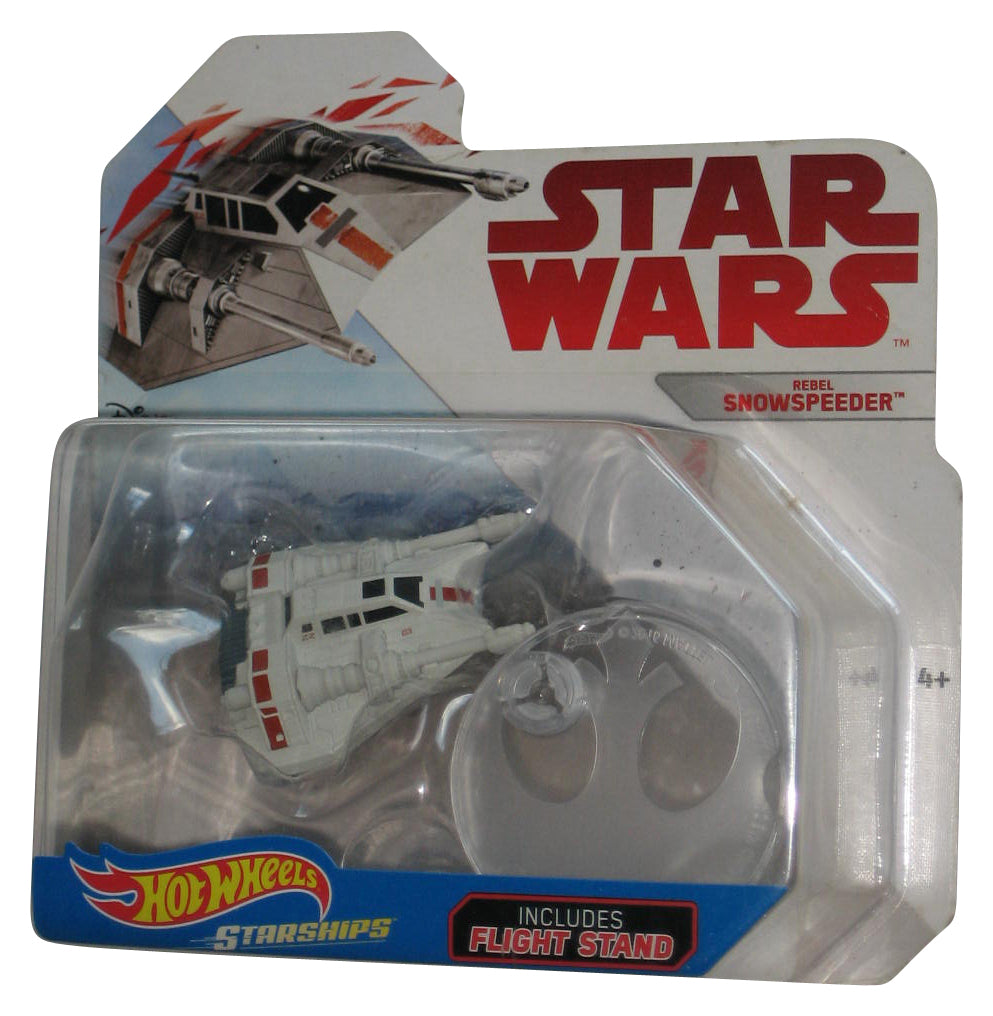Star Wars Hot Wheels Rebel Snowspeeder (2016) Starships Vehicle Toy - (Damaged Card)