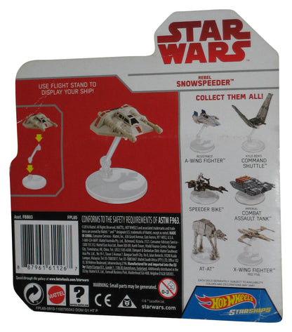 Star Wars Hot Wheels Rebel Snowspeeder (2016) Starships Vehicle Toy - (Damaged Card)