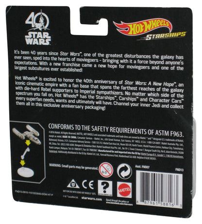 Star Wars Hot Wheels 40th Anniversary (2016) Y-Wing Fighter Gold Leader Starships Vehicle Toy - (Card Wear)