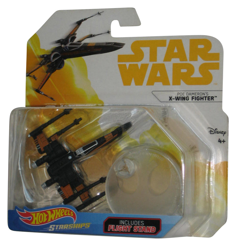 Star Wars Hot Wheels (2017) Poe Dameron's Black X-Wing Fighter Starship Toy