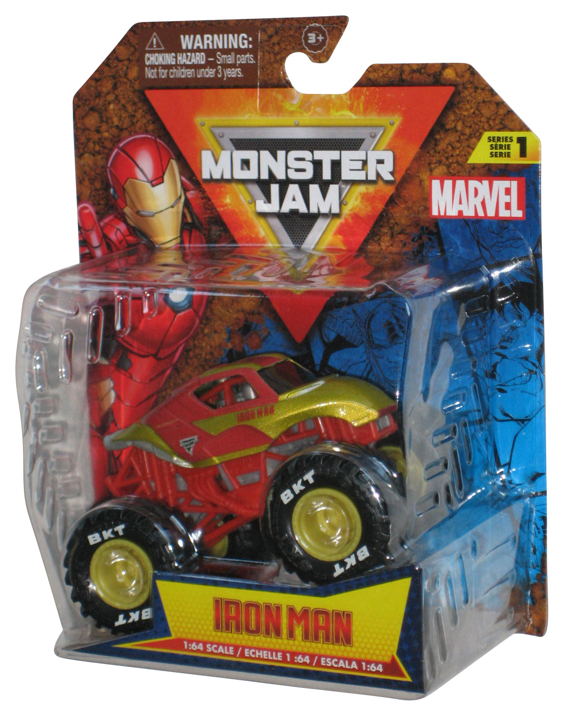 Hot Wheels Monster Jam (2024) Marvel Iron Man Red & Yellow Toy Truck