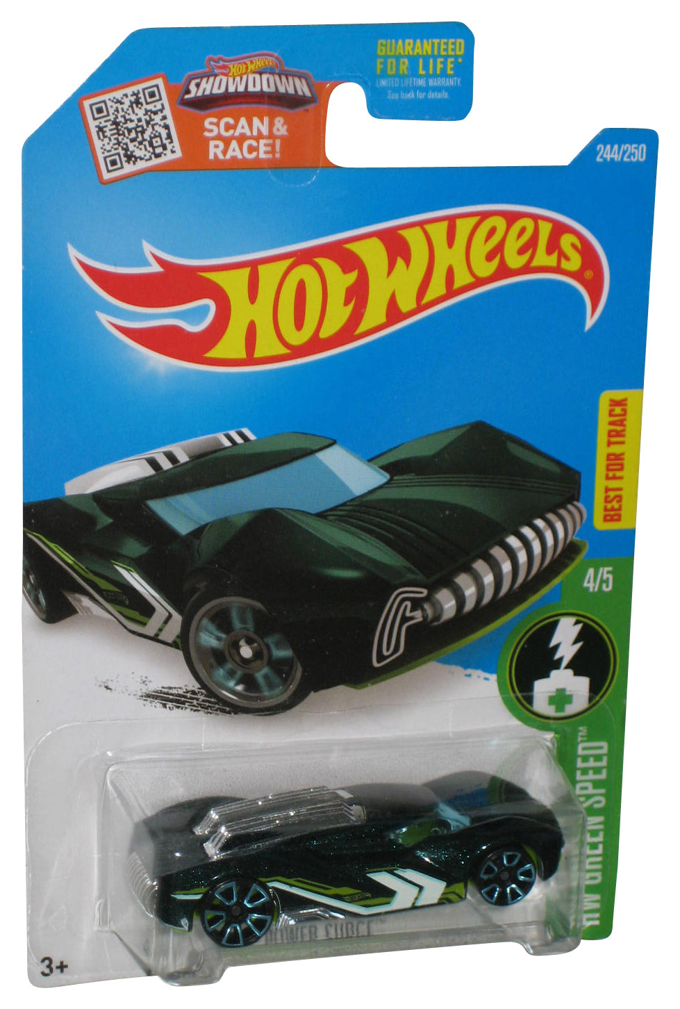 Hot Wheels HW Green Speed 4/5 (2015) Green Power Surge Toy Car 244/250 - (Plastic Loose From Card)
