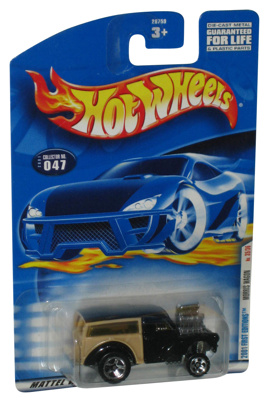 Hot Wheels 2001 First Editions 35/36 (2001) Black Tan Morris Wagon Toy Car #047