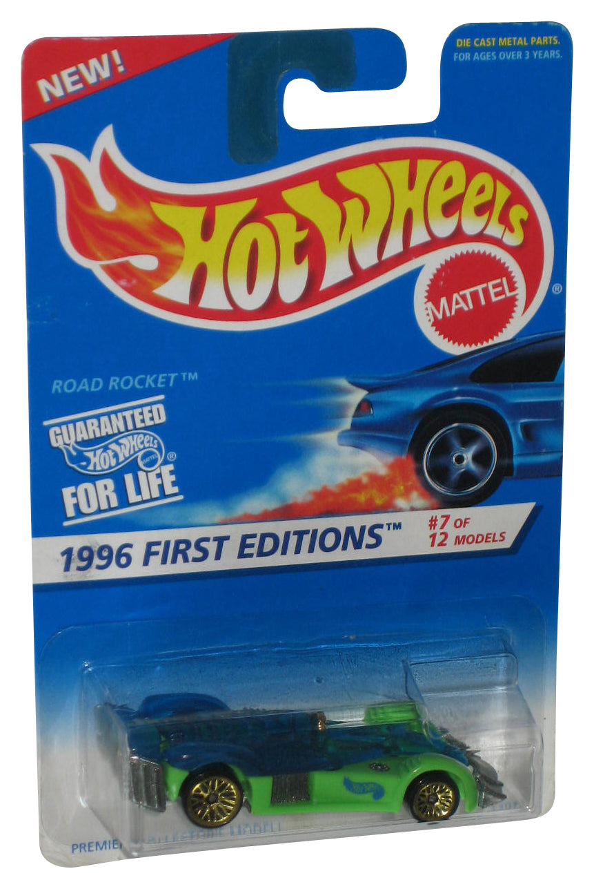 Hot Wheels 1996 First Editions 7/12 (1995) Road Rocket Green Toy Car #369