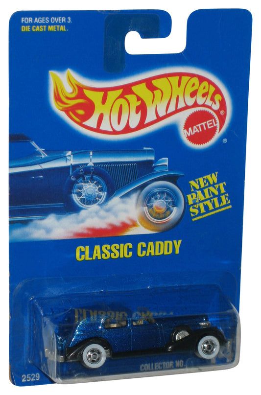 Hot Wheels Classic Caddy New Paint Style (1991) Blue Toy Car #44 - (Card Shelf Wear)