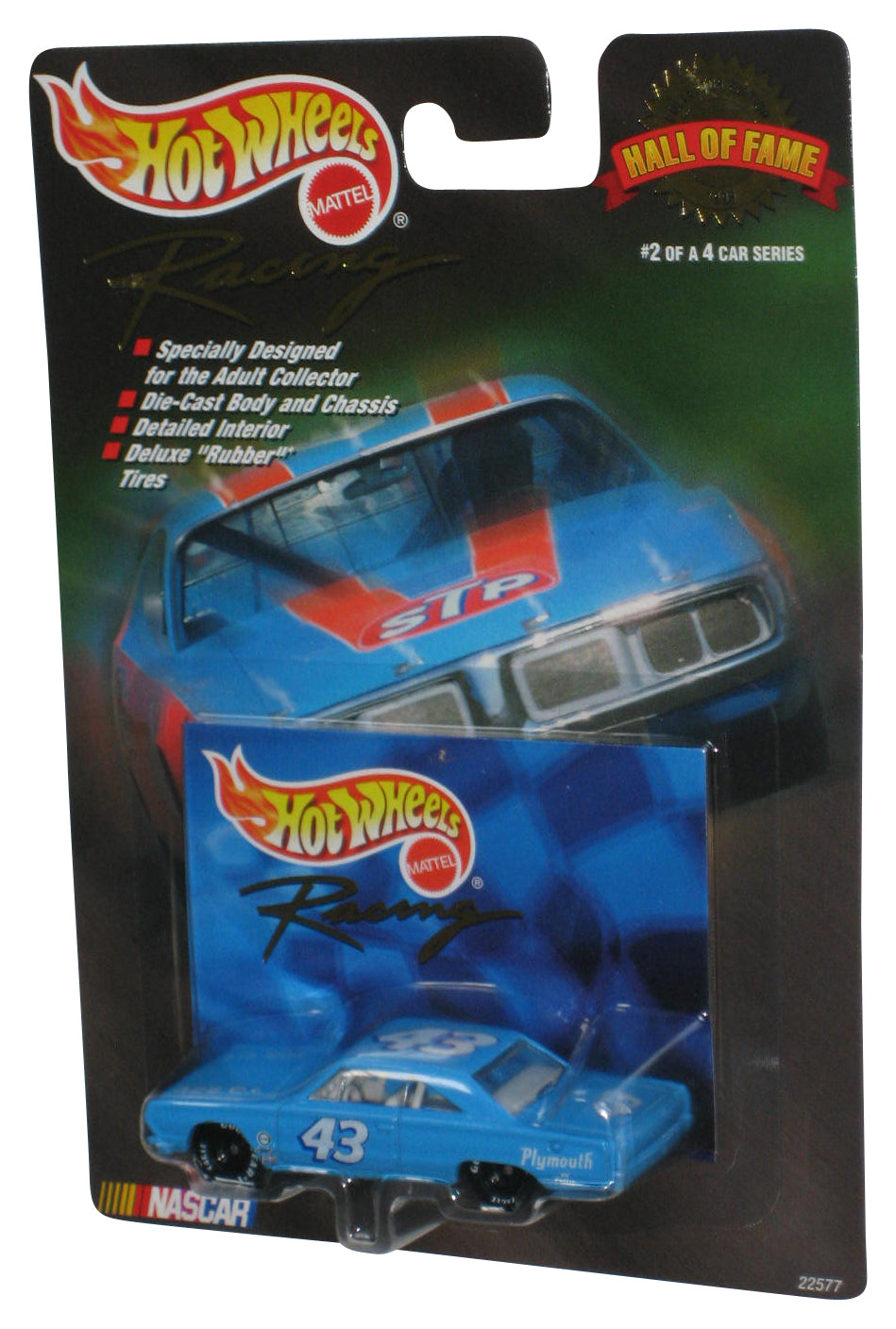 Nascar Hot Wheels Racing (1998) Blue '64 Belvedere Richard Petty Toy Car 2/4