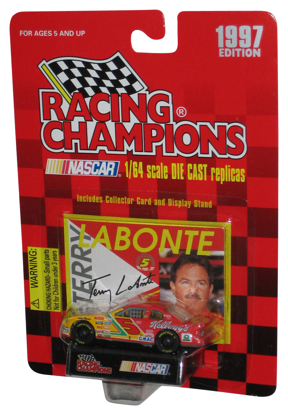 Nascar Racing Champions (1997) Red & Yellow Terry Labonte Kellogg's Toy Car