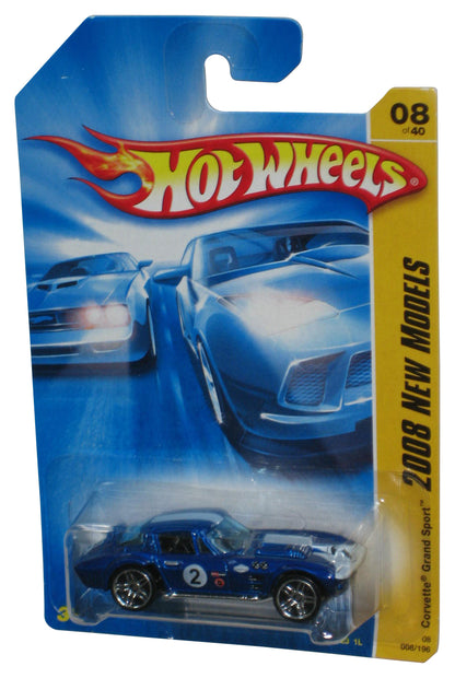 Hot Wheels 2008 New Models 08/40 Blue Corvette Grand Sport Toy Car 008/196