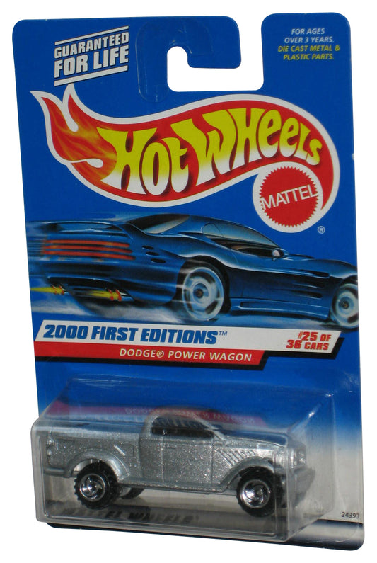 Hot Wheels 2000 First Editions 25/36 Silver Dodge Power Wagon Toy Truck #085